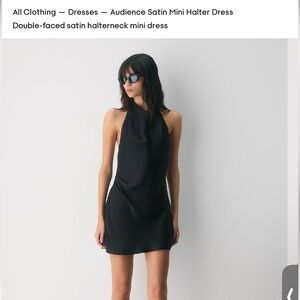 ARITZIA Black Halter mini Dress